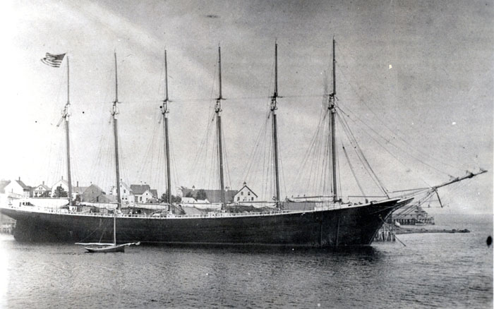 Six-Masted Schooner George W. Wells